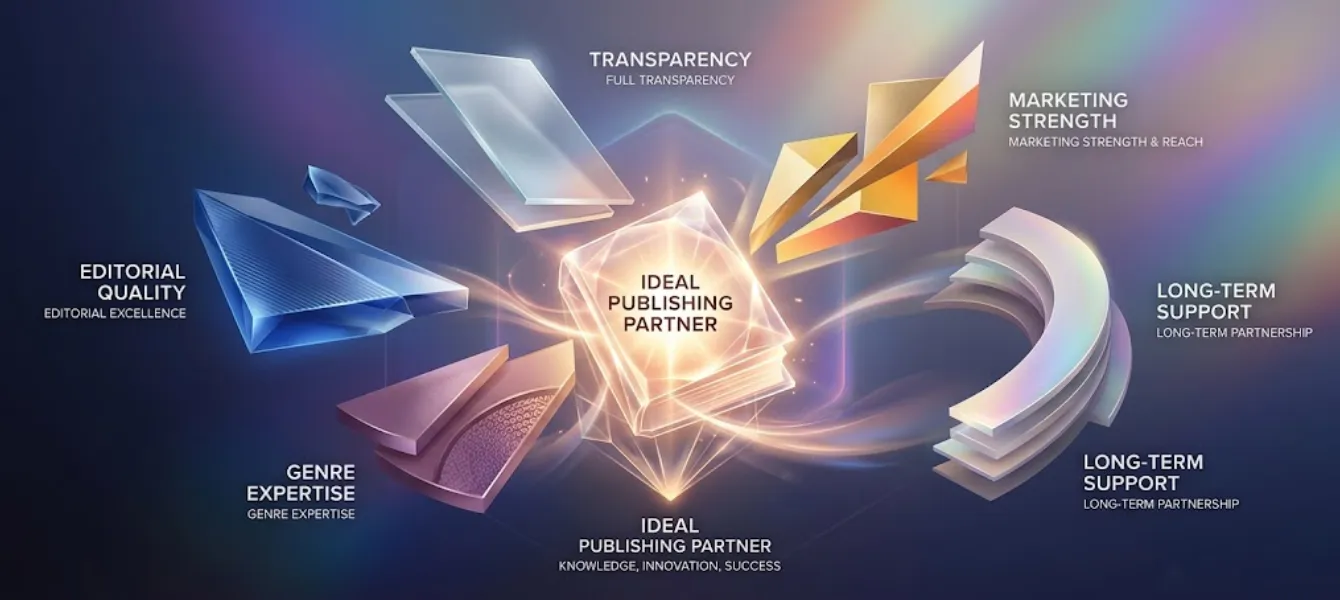 Author evaluating qualities of the best book publisher in India including editorial quality, transparency, marketing, and distribution support