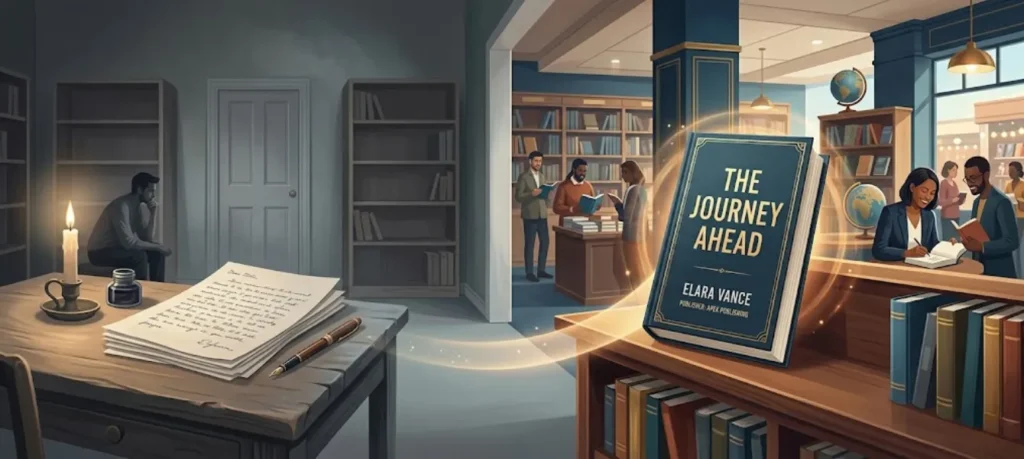 Author achieving publishing success by choosing the best publishing house in India with editing, marketing, and distribution support