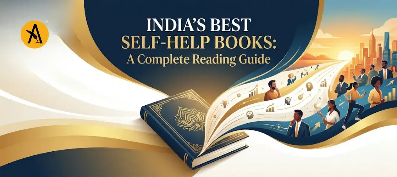 Stack of best self-help books by Indian authors focused on personal growth, motivation, success, leadership, and life transformation