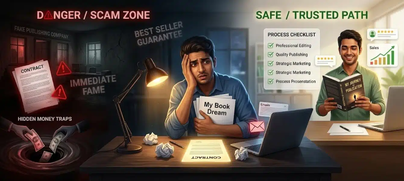 publishing scams to avoid warning signs for authors including vanity press fake agents and contract traps