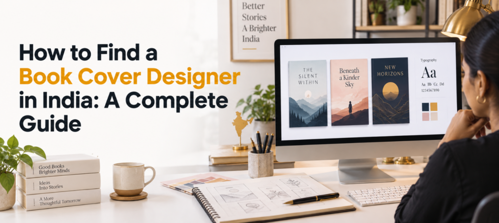 how to find a book cover designer in India