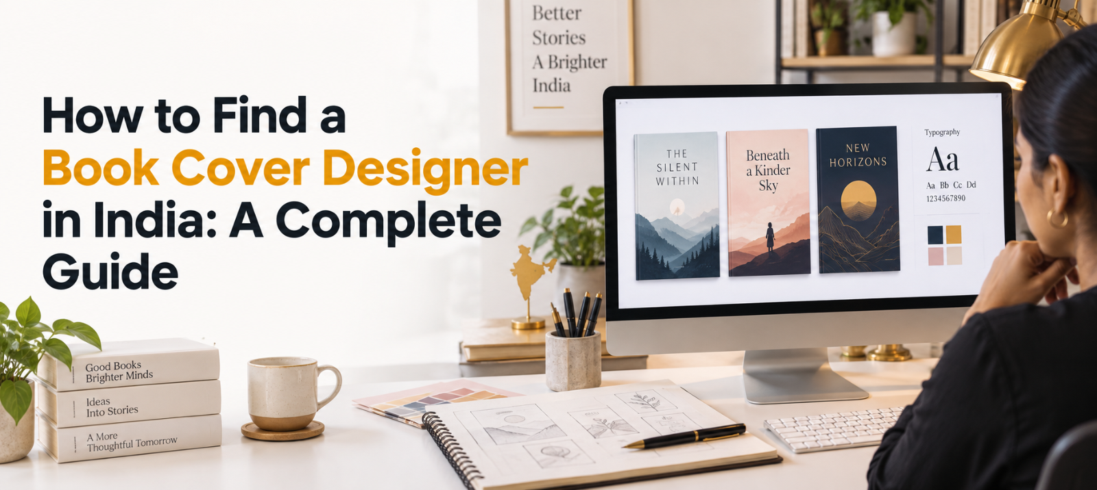 how to find a book cover designer in India