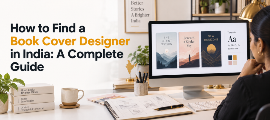 how to find a book cover designer in India